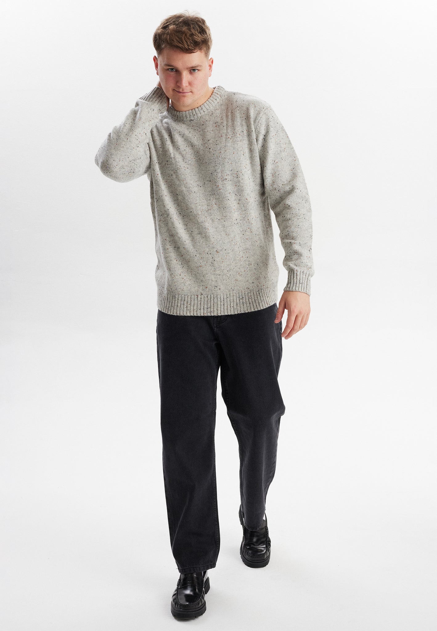 DXNMXRK. DXFolkvar Knitwear light grey