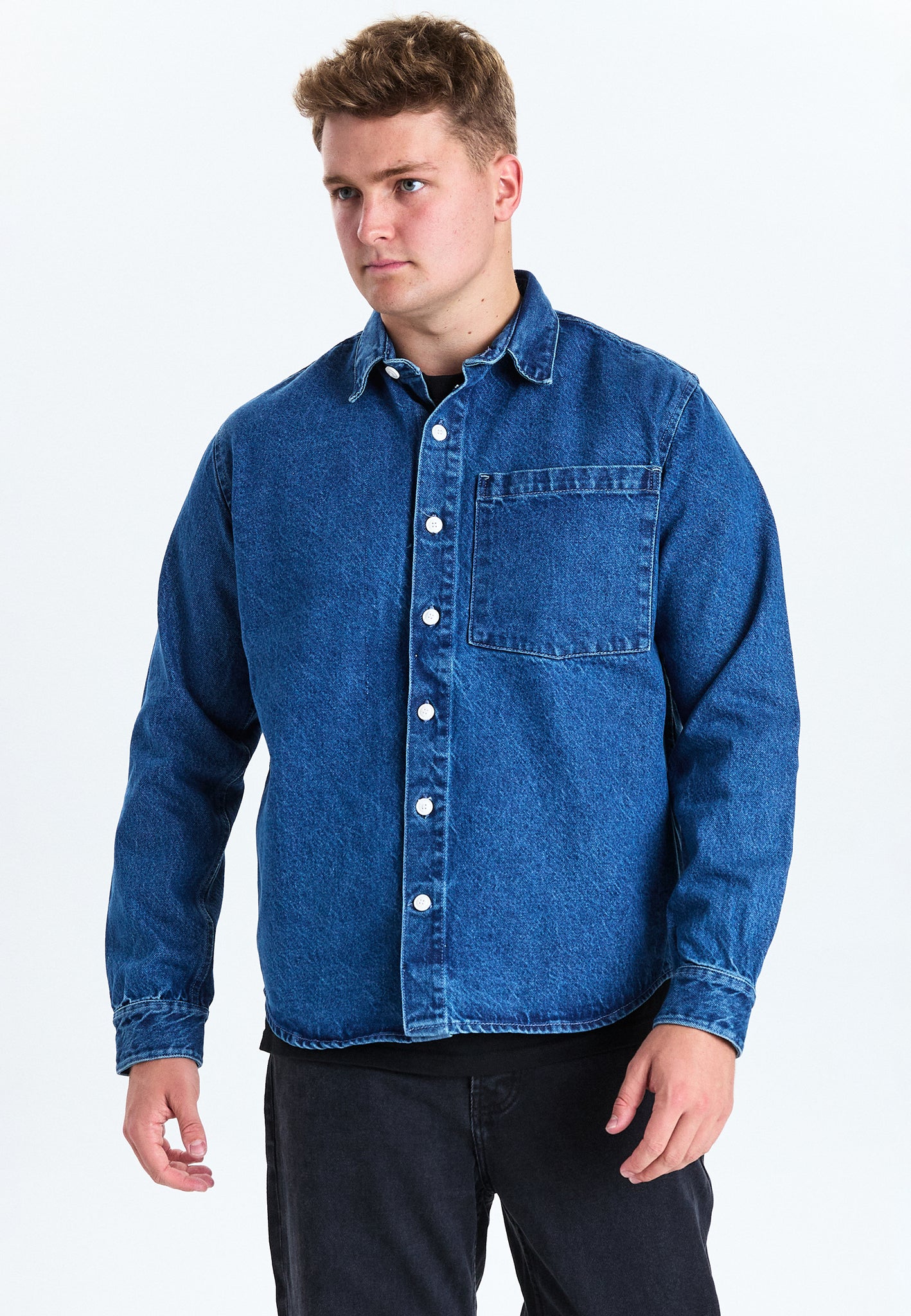 DXNMXRK. DXfabian Overshirt Blue