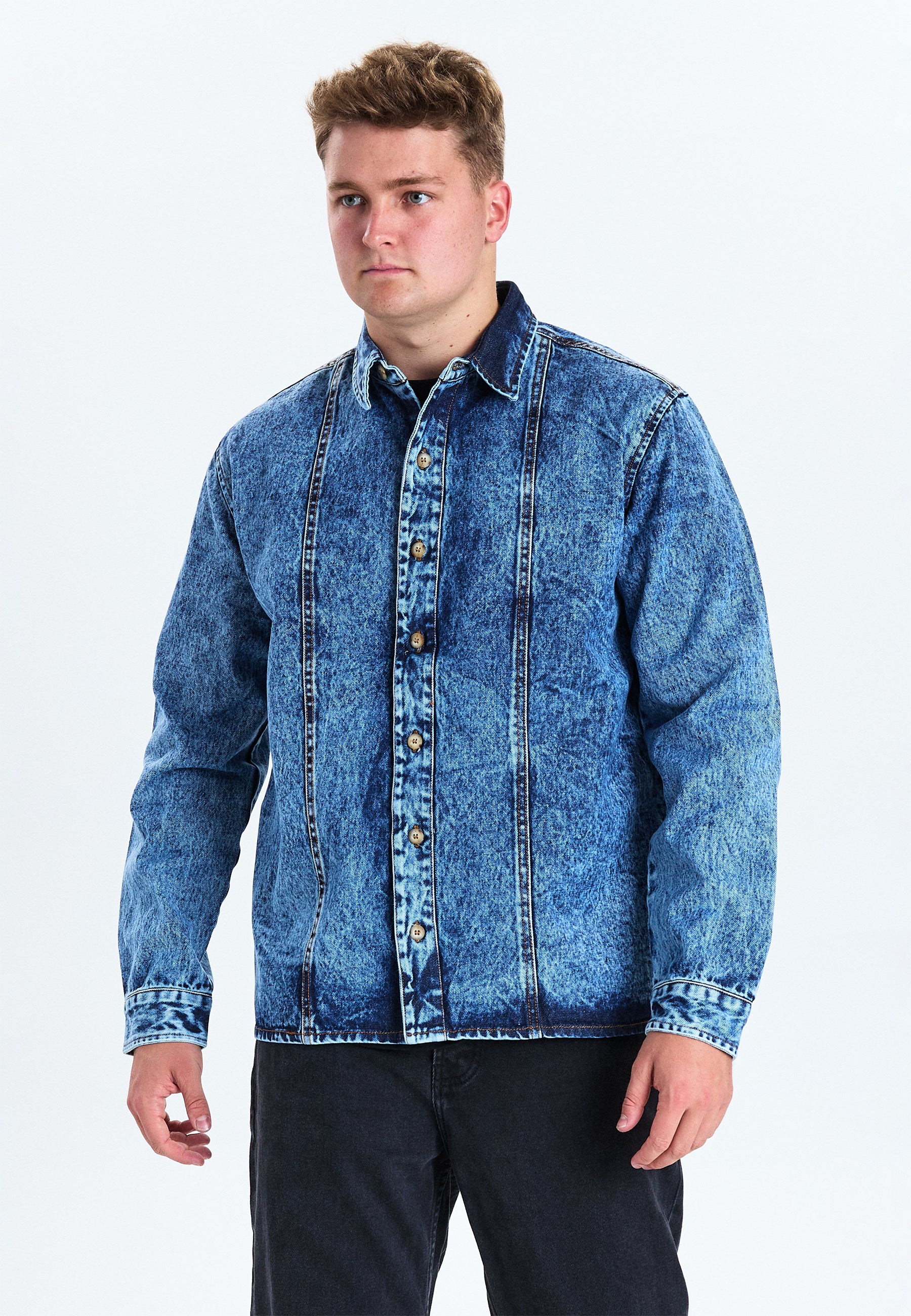 DXNMXRK. DXfalk Overshirt Blue