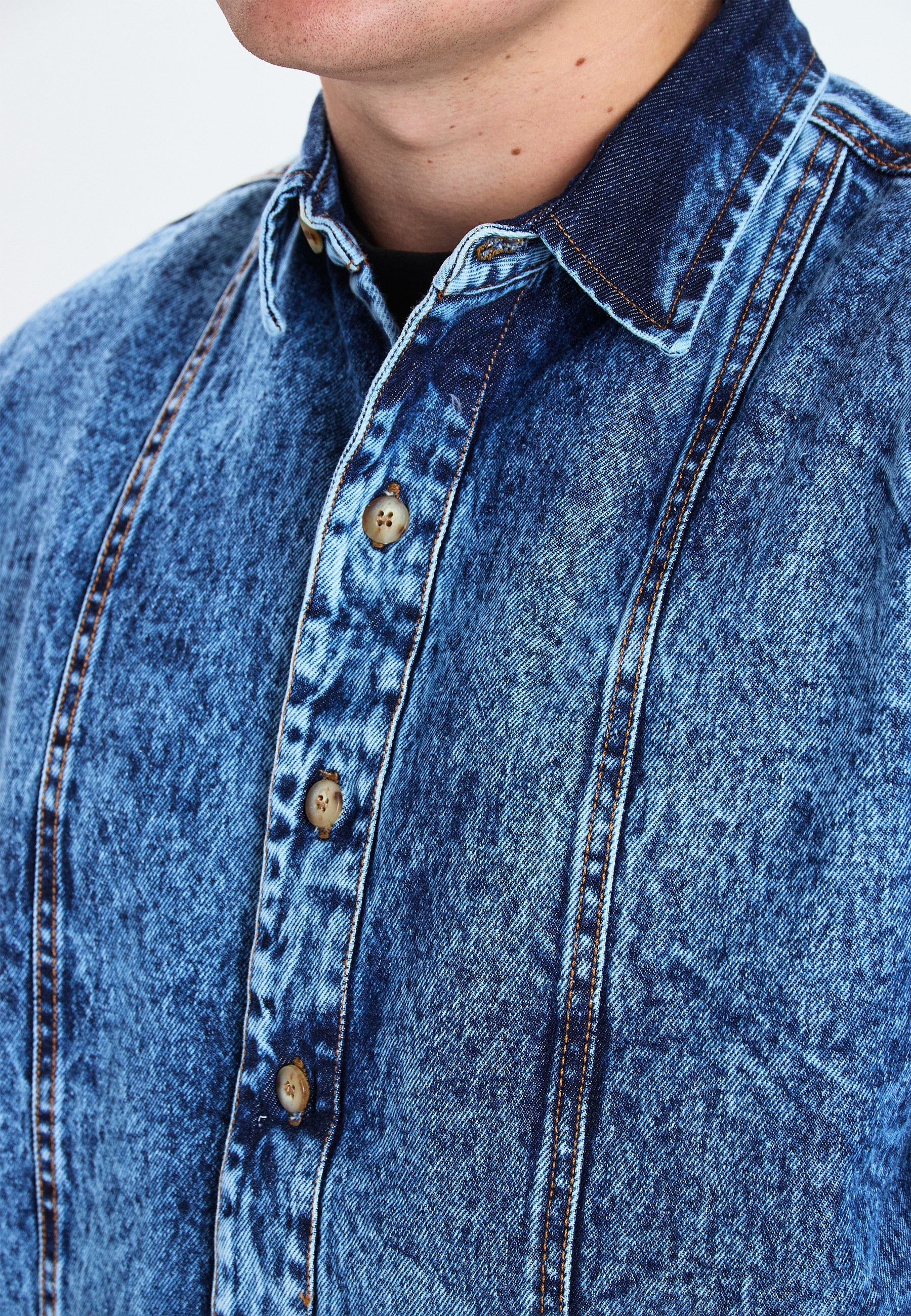 DXNMXRK. DXfalk Overshirt Blue