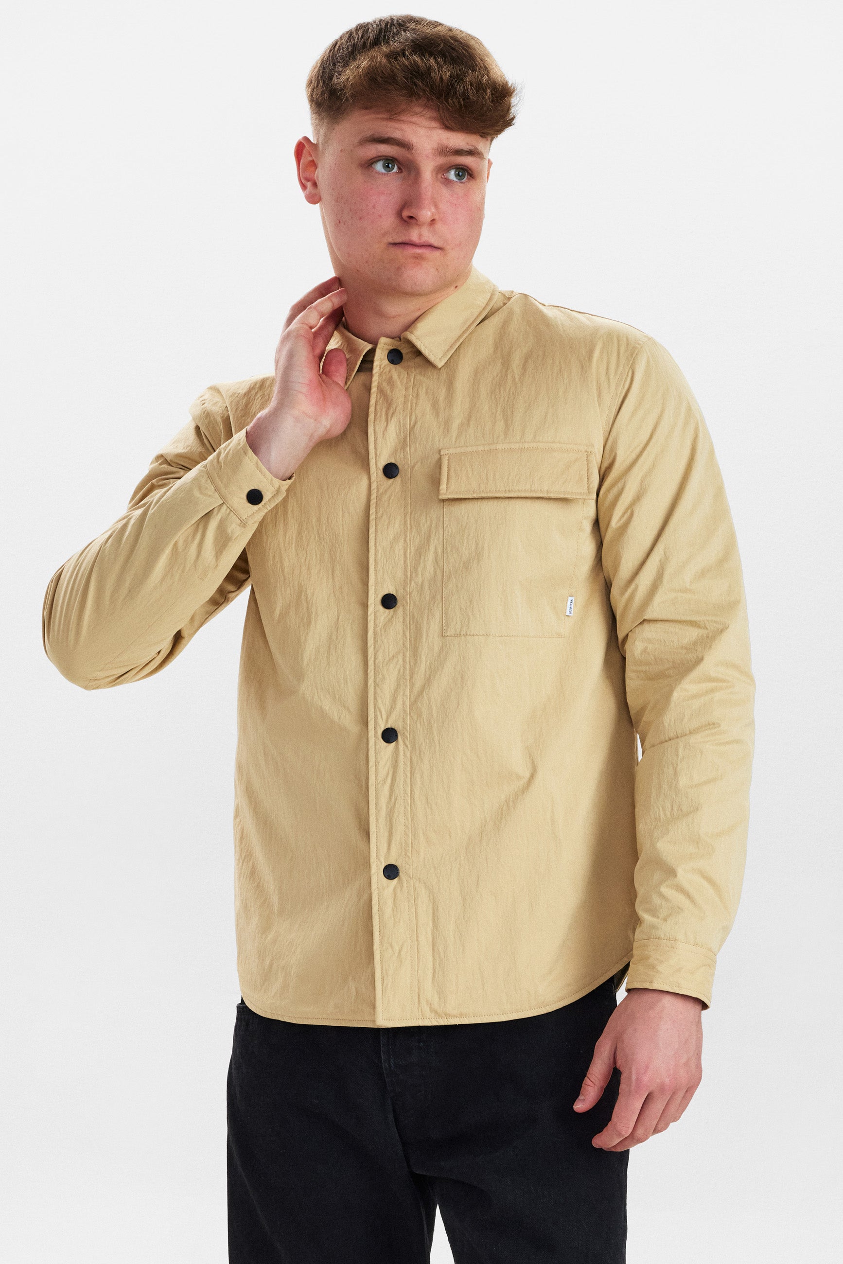 DXNMXRK. DX-Ebenezer Overshirt Sand